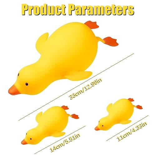 Duck Squishy Jumbo, Squeezable Gaint Squishy Sensory Stress Ball, Novelty Anxiety Relief Fidget Toy for Adults & Desk Use (B-duck) thumbnail 3