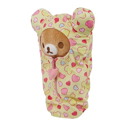 San-X Original Rilakkuma Hearts Sleeping Bag Plush - 15" Rilakkuma thumbnail 2