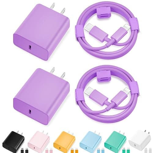 iPhone Charger Fast Charging,[MFi Certified] 2Pack 20W Type C Fast Charger Block with [10FT&6FT] USB C to Lightning Cable Compatible for iPhone 14/13/12/11 Pro Max/Xs Max/XR/X,iPad - Image 1