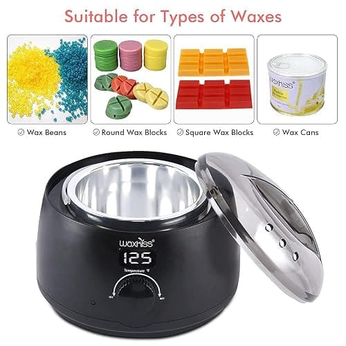 waxkiss Digital Hair Removal Warmer with See-Through Lid and 14oz Pot thumbnail 5