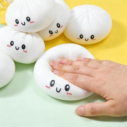 2 Pcs Dumpling Squishy, Mystery Squishy Dumpling Box, Fidget Toys Adults & Teens, Stocking Stuffers, Sensory Stress Ball Squeeze Toys for Stress Relief (greenpurple) thumbnail 2