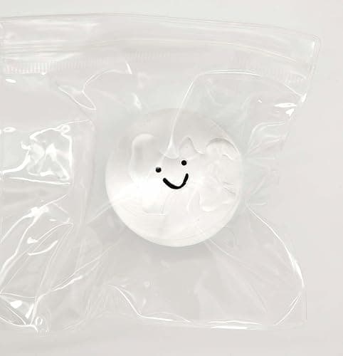 Handmade Crystal Ball Taba Squishy Toy, Clear Taba Squishy Ball, Cute and Funny Smile Design, Soft Sticky and Glossy, Stress Relief Fidget Sensory Toy, for Adults (Crystal 1pcs) thumbnail 5