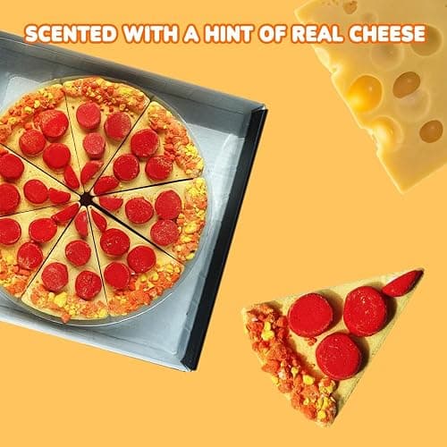 HZEX Pizza Bath Bombs Set of 8 Slices – Large Fizzies for Relaxing Bubble Bath, Handmade Spa Gift for Women, Men & Kids – Fun Pizza-Shaped Aromatherapy Bath Bomb Gift Set thumbnail 2