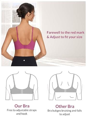 baleaf Sweatleaf Adjustable Sports Bras for Women, Padded Racerback Yoga Bra, High Impact Molded Cup Workout Bra thumbnail 2