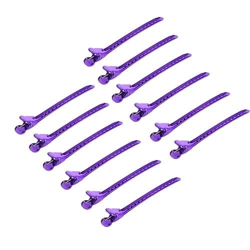 12Pcs Sectioning Clip Barrette Metal Duckbill Clip Hair Grip Clamps Salon Barber Hairdressing Styling Tools, - Image 1