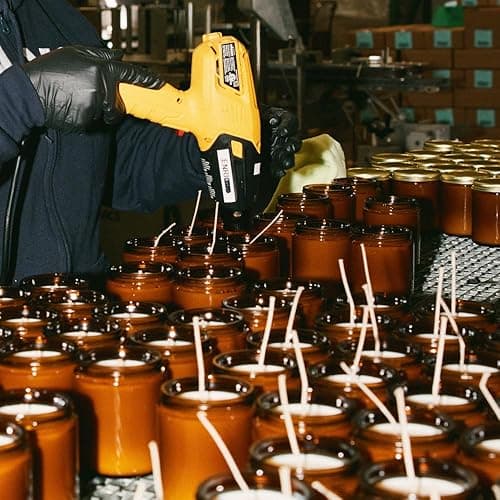 P.F. Candle Co. Amber & Moss Classic Standard Scented Soy Wax Candle (7.2 oz) 40-50 Hour Burn Time, Cotton Wick, Amber Glass Jar - 7.2 oz - Amber & Moss thumbnail 5