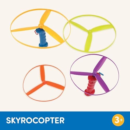 Battat - Flying Disc Launcher Toy Helicopter with 2 Launchers & 4 Discs - Screen-Free Outdoor Summer Toys for Active Play - No Batteries Required Kids Launch Game Set for Ages 3+ - Skyrocopter thumbnail 6