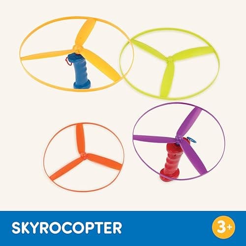 Battat - Flying Disc Launcher Toy Helicopter with 2 Launchers & 4 Discs - Screen-Free Outdoor Summer Toys for Active Play - No Batteries Required Kids Launch Game Set for Ages 3+ - Skyrocopter thumbnail 7