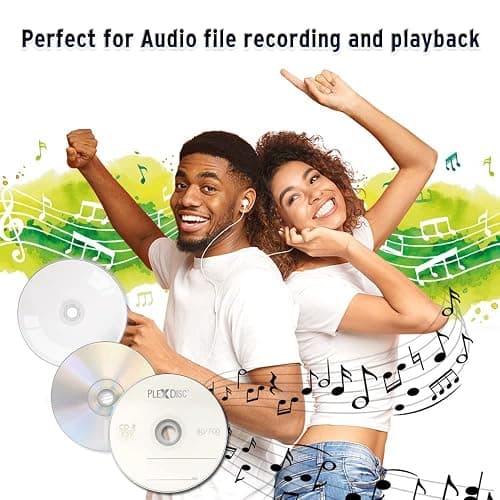 PlexDisc CD-R Blank Discs 700MB 52X Logo Top Recordable Media - 50 Pack Cake Box (FFP) Blank CDs CDR Disc thumbnail 4