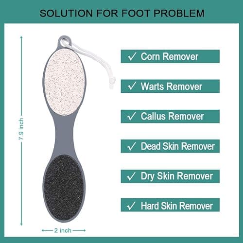 CAREHOOD Foot File Callus Remover - Multi Purpose 4 in 1 Feet Pedicure Tools with Foot Scrubber, Pumice Stone, Foot Rasp and Sand Paper for Home Foot Care (Grey Pedicure Foot File) thumbnail 3