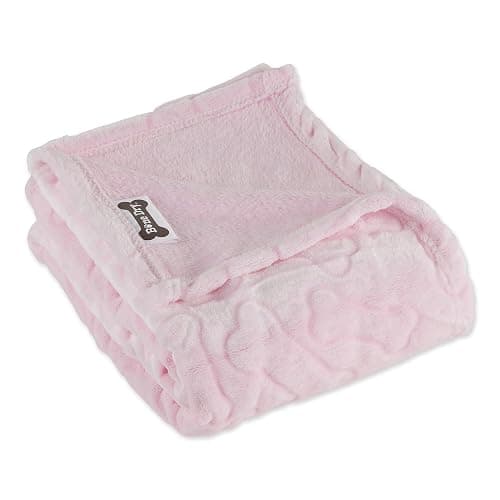 Bone Dry Embossed Bone Print Pet Blanket, Pink, 36x48" thumbnail 3