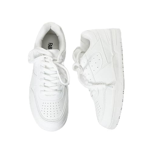 FabKids Girls' Vintage Tennis Shoes Classic Sneakers Breathable Non-Slip Athletic Shoes Cute Lace Up Casual Shoes for Kids - Image 1