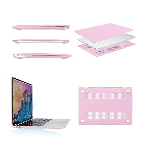 MOSISO Compatible with MacBook Air 13 inch Case 2022 2021 2020 2019 2018 Release A2337 M1 A2179 A1932 Touch ID, Plastic Hard Shell Cover&Keyboard Cover for MacBook Air 13.3 inch Case, Clear Pink thumbnail 5