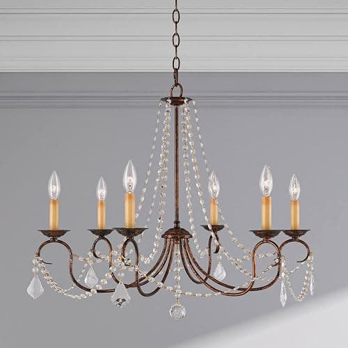 Livex Lighting 6516-71 Pennington 6 Light Chandelier, Hand Applied Venetian Golden Bronze thumbnail 3