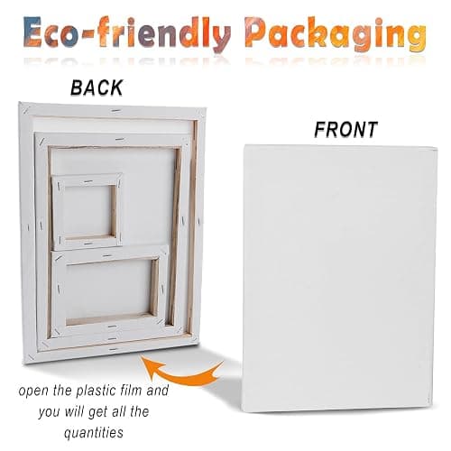 30 Pack Canvases for Painting with 4x4“, 5x7”, 8x10“, 9x12”, 11x14“, 12x16”, Painting Canvas for Oil & Acrylic Paint thumbnail 3