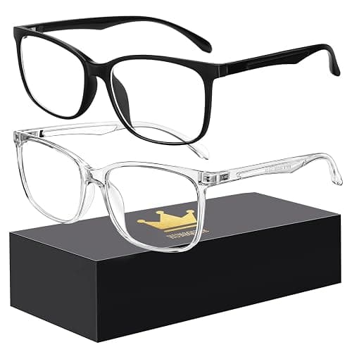 hunsquer Blue Light Glasses for Women Blue Light Blocking Glasses Men Computer Gaming Blue Screen Glasses Mens Blue Light Blocker Glasses - Image 1