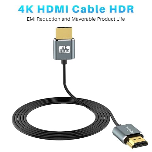 Twozoh Flexible & Slim HDMI Cable 1FT 2 Pack, Ultra Thin HDMI Cord Supports High Speed 4K@60Hz 18gbps 2160P/1080P thumbnail 5