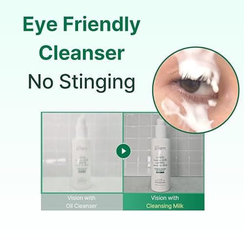 MAKE P:REM Safe Me. Relief Moisture Cleansing Milk, 3.38 fl.oz. (Refill) | Hydrating Face Wash, Gentle Milk Cleanser for Sensitive Skin with Soy Protein, Korean Face Wash thumbnail 2