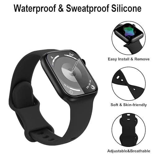18 Pack Sport Band Compatible with Apple Watch Bands 40mm 41mm 38mm 46mm 45mm 44mm 42mm 49mm for Women Men, Silicone Band with Organizer for iWatch Ultra Series 11 10 9 8 7 6 5 4 3 2 SE/SE 3nd thumbnail 3
