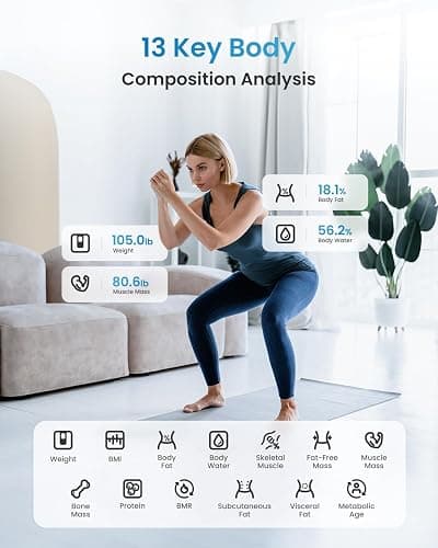 RENPHO Smart Scale for Body Weight, FSA&HSA Eligible, Digital Bathroom Scale BMI Weighing Bluetooth Body Fat Scale, Body Composition Monitor Health Analyzer with Smartphone App, 400 lbs - Elis 1 thumbnail 4