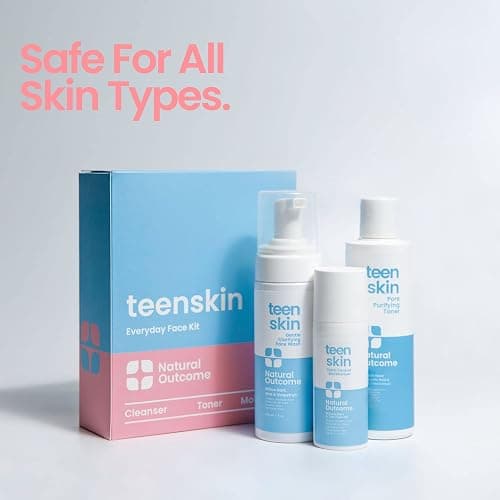 Teen Skin Care Kit 3-Step | Acne Face Wash Skin Care Regimen | Teen Skin Face Wash, Toner, & Moisturizer | Perfect for Teens Preteens & Kids Looking to Prevent Acne | 3 Pc Kit by Natural Outcome thumbnail 4
