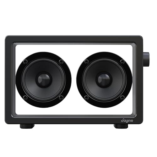 JAYINE Cassette Portable Bluetooth Speaker, 20W Minimalist Speakers Bluetooth Wireless Loud, HD Powerful Sound and Wide Compatibility V5.3 for Indoor Outdoor - Black - Black - Image 1
