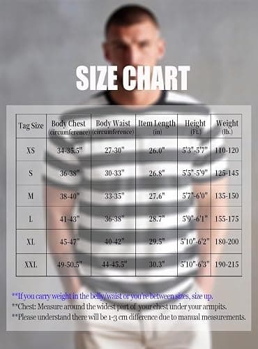 Zengjo Mens Striped T Shirt Cotton Stretch Crewneck Short Sleeve Casual Tee | Retro style, mime and costume outfits thumbnail 5