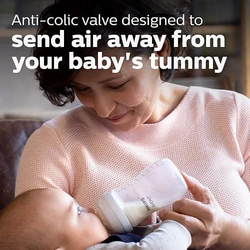 Philips Avent Natural Baby Bottles with Natural Response Nipples (Medium Flow, Flow 3), 9oz, 3-pack, SCY903/03 - Clear - 9oz - 3-pack thumbnail 7