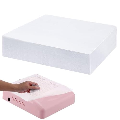 Grevosea 200 Sheets Nail Dust Collector Filter Paper Disposable Nail Dust Filters for Most of Nail Dust Collector Machine Nail Vacuum Dust Collector Nail Tech for Nail Salon Spa Home(White) - Image 1