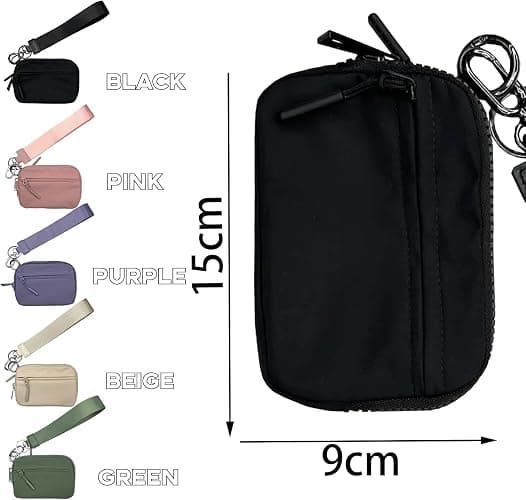 The Iris' Wallet 2nd Gen, Iris Pouch Wristlet, Zippered Card Case With Id Window/Hand strap, Small Wristlet Wallets For Women (Green) thumbnail 3