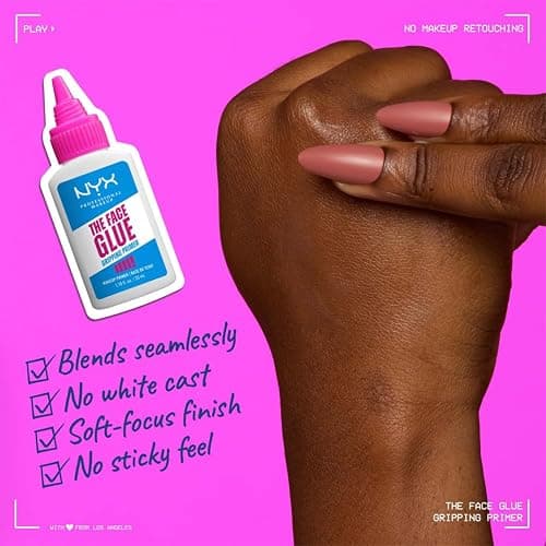 NYX Professional Makeup Primer, The Face Glue Primer, Gripping Primer for Face, Up to 24 Hour Hydration and Makeup Wear, Polyglutamic Acid, Non-Comedogenic, 35ml thumbnail 4