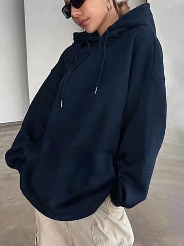 Pooyikoi Womens Oversized Leopard Star Graphic Hoodies Long Sleeve Hoodie Pullover Hooded Sweatshirt Aesthetic Hoodie thumbnail 2