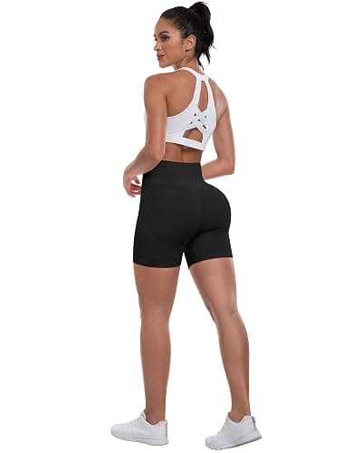 ATHVOTAR Workout Gym Shorts Women, High Waisted Seamless Butt Lifting Scrunch Butt Sports Shorts thumbnail 5