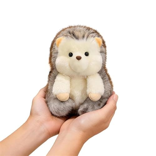 Ditucu Palm-Sized Hedgehog Stuffed Animals Cute Soft Plush Doll Small Plushies Toys Gifts for Kids Grey 6 inch - Image 1