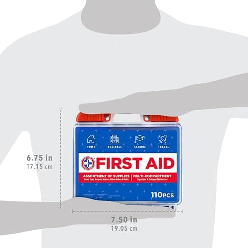 Be Smart Get Prepared 110 pc First Aid Kit: Clean, Treat, Protect Minor Cuts, Home, Office, Car, School, Business, Travel, Emergency, Outdoor, Camping & Sports, FSA/HSA (Packaging may vary) thumbnail 5