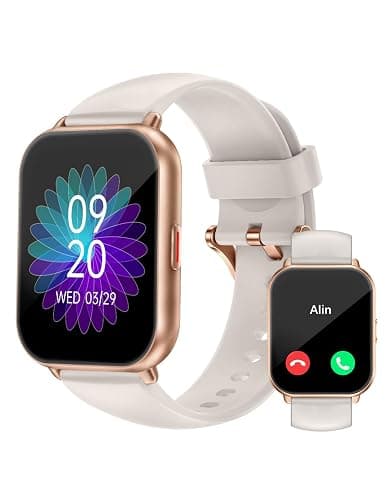 Smart Watch Answer/Make Call,Smart Watches for Women Men 1.85"HD Screen | Fitness watch with SpO2 Heart Rate Sleep Monitor Step Counter IP68 Waterproof 100+ Sports Mode for Android iOS (2 Bands) - Image 1