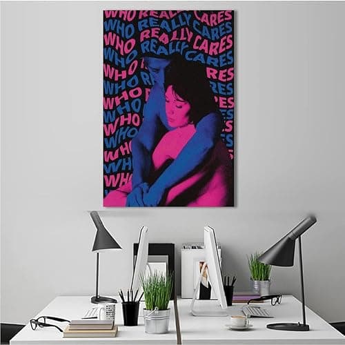 LaBdip Tv Girl Poster Who Really Cares Posters Album Cover Canvas Poster Wall Art Decor Print Picture Paintings for Living Room Bedroom Decoration Unframed 12x18inch thumbnail 4