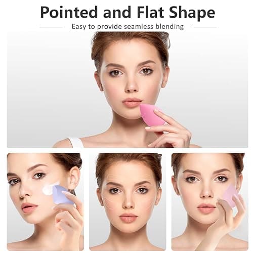 Korintin Makeup Sponge, Beauty Blenders 6 PCS, Washable Non Latex Foundation Sponge, Use Dry and Wet Both, for Liquid, Cream and Powder, Super Soft Wonder Blender Beauty Cosmetic thumbnail 3
