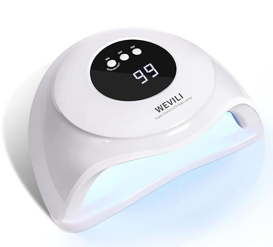 WEVILI 72W UV Nail Lamp, UV Light for Gel Nails with Smart Sensor, 3 Timer Settings & LCD Display, Portable Fast Curing Nail Dryer for Salon and Home Use (White) thumbnail 9
