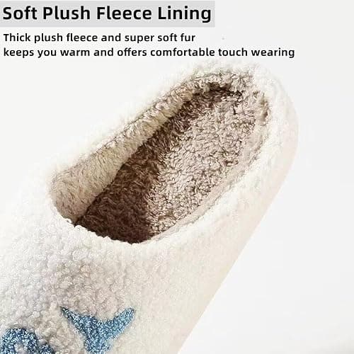 V OPXIN Cartoon Slippers for Womens Mens Cute Cozy Plush Warm Slip-on House Shoes for Indoor and Outdoor Meet Me at Midnight Strawberry Mushroom Evil Eyes Love Heart Slippers thumbnail 5
