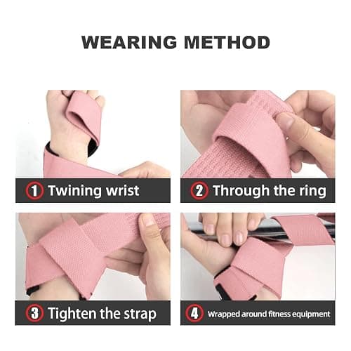 Lifting Straps Deadlift Gym Wrist Straps Weightlifting with Neoprene Cushioned Wrist Padded and Anti-Skid Silicone - for Bodybuilding, Xfit, Strength Training thumbnail 4