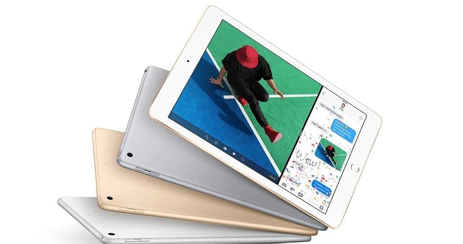 Apple iPad with WiFi, 32GB, Silver (2017 Model) (Renewed) - Image 1