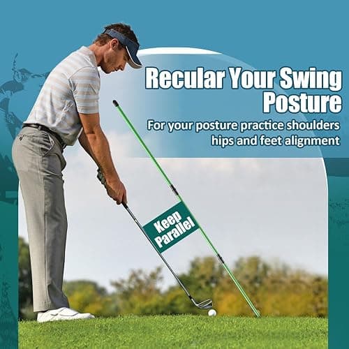 SLinBeiBy 2 Pack Premium Golf Alignment Sticks, 48 Inches Fluorescent Green Golf Training Aid for Aiming, Putting, Full Swing, Collapsible Golf Swing Trainer with Clear Tube Sleeve for Easy Carrying thumbnail 4