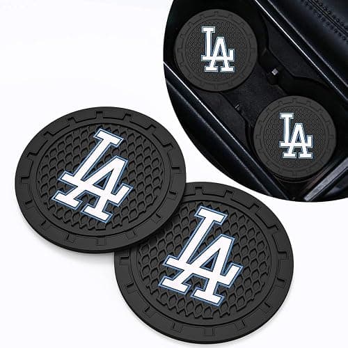 Silicone Dodgers Car Cup Holder Coasters,Baseball Fans Car Coasters for LA Dodgers Fans, Non-Slip Universal Fit Cup Holder Insert - Image 1