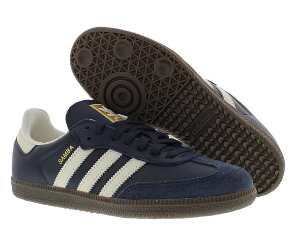 adidas Samba Og Mens Shoes Size 6.5, Color: Night Navy/Cream White/Gum-Blue thumbnail 4
