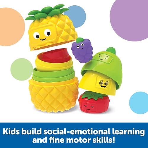 Learning Resources Big Feelings Nesting Fruit Friends - Fine Motor Toys, Social Emotional Skills Regulation Tools for Kids, Gifts for Boys and Girls, Classroom Must Haves, Occupational Games thumbnail 2