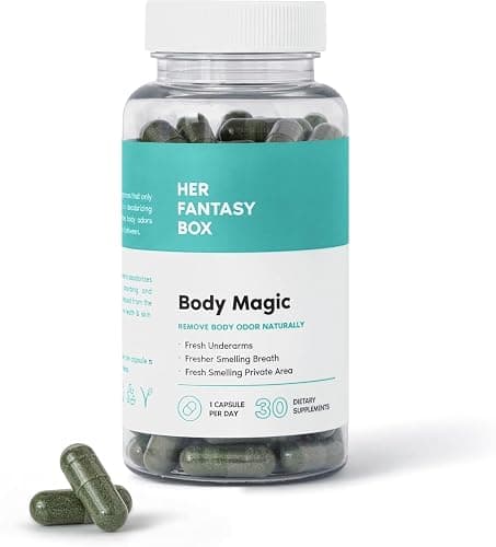 Her Fantasy Box | Body Magic | Chlorophyll Capsules - 30 Vegan Capsules for Detox, Digestion, Gut Health, Skin Support, and Oily Skin - Natural Energy Booster - Image 1
