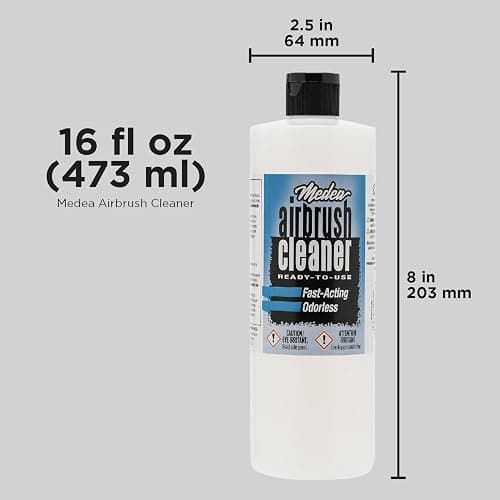 Medea Airbrush Cleaner 16 oz – Ready-to-Use Solution for Airbrushes, Paint Brushes & Artist Tools – For Acrylic, Oil & Water-Based Paints, Inks, Dyes, Watercolors and Gouache. Deep Cleans & Flushes thumbnail 7