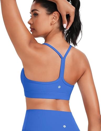 HeyNuts to Freest Womens Y Back Sports Bra, Spaghetti Strap Racerback Low Impact Workout Yoga Tops Padded A-C Cups *Updated - Image 1