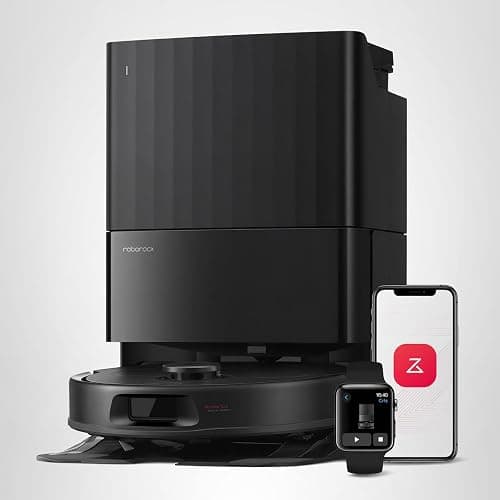 roborock Qrevo Series Robot Vacuum and Mop, 8000Pa Suction, Upgraded from Qrevo S, Anti-Tangle Brushes, Smart Obstacle Avoidance, Auto Mop Washing, All-in-One Dock, 200RPM Spinning Mops, Black(QV 35A) thumbnail 10